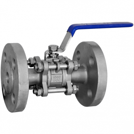 Кран шаровый приварной трехсоставной под привод нержавеющий (3PC), AISI304 DN50 (2&quot;), (CF8), PN25, NK-BEp50/4