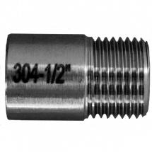 Ниппель приварной нержавеющий, AISI304 DN15 (1/2&quot;), (CF8), PN16, NK-NE15/4