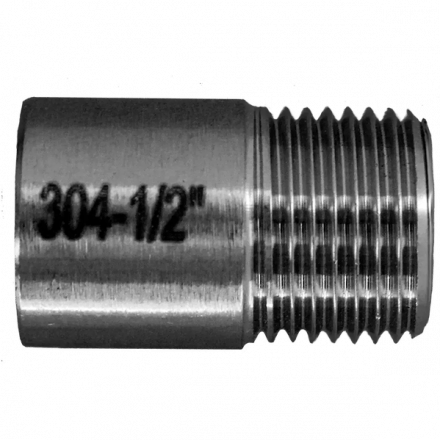 Ниппель приварной нержавеющий, AISI304 DN15 (1/2&quot;), (CF8), PN16, NK-NE15/4