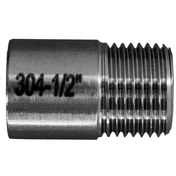 Ниппель приварной нержавеющий, AISI304 DN15 (1/2"), (CF8), PN16, NK-NE15/4
