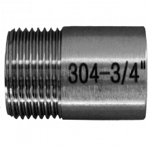 Ниппель приварной нержавеющий, AISI304 DN20 (3/4&quot;), (CF8), PN16, NK-NE20/4