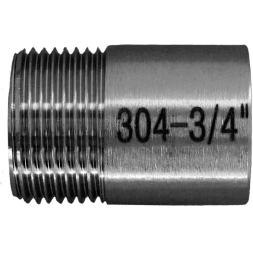 Ниппель приварной нержавеющий, AISI304 DN20 (3/4"), (CF8), PN16, NK-NE20/4