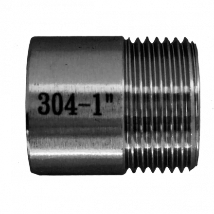 Ниппель приварной нержавеющий, AISI304 DN25 (1&quot;), (CF8), PN16, NK-NE25/4