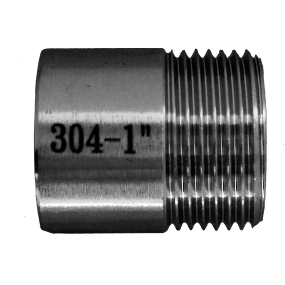 Ниппель приварной нержавеющий, AISI304 DN25 (1"), (CF8), PN16, NK-NE25/4