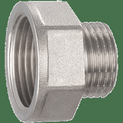 Футорка обратная нержавеющая, AISI304 DN15 x DN 8 (1/2" x 1/4"), (CF8), PN16, NK-FHBN15x8/4