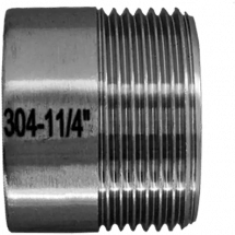Ниппель приварной нержавеющий, AISI304 DN32 (1_1/4&quot;), (CF8), PN16, NK-NE32/4