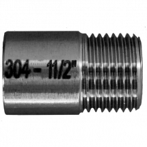 Ниппель приварной нержавеющий, AISI304 DN40 (1_1/2&quot;), (CF8), PN16, NK-NE40/4