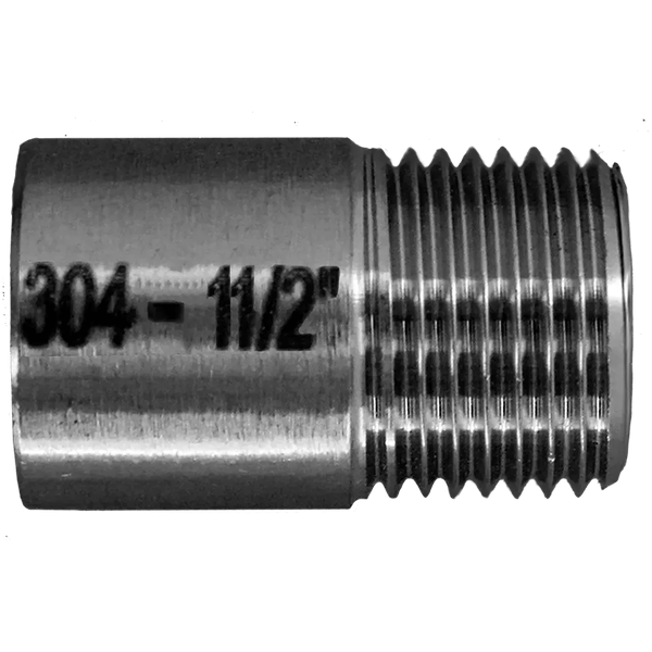 Ниппель приварной нержавеющий, AISI304 DN40 (1_1/2"), (CF8), PN16, NK-NE40/4
