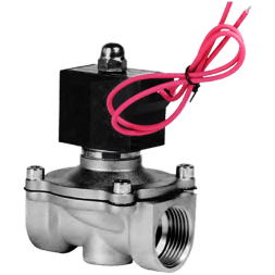 Клапан электромагнитный нержавеющий, прямого действия, нормально закрытый, DN20 (3/4"), PN10, 220AC, 2W-200-20B-220VAC