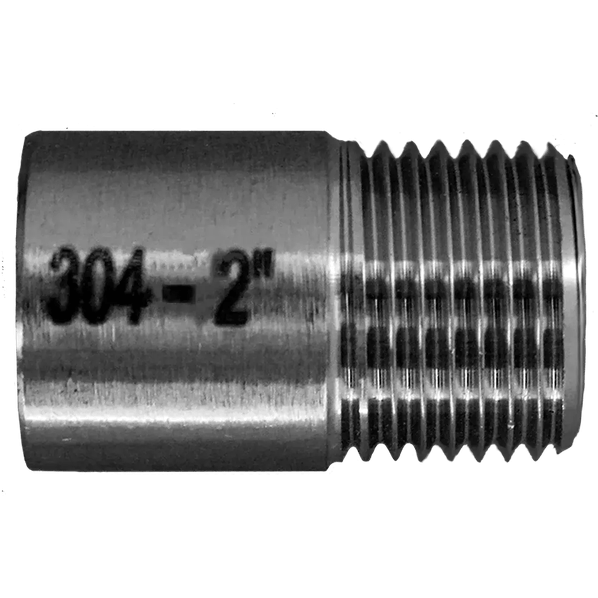 Ниппель приварной нержавеющий, AISI304 DN50 (2"), (CF8), PN16, NK-NE50/4