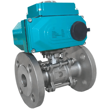 Кран шаровый фланцевый (3PC), DN80 (3"), AISI304, PN16, с электроприводом AC 220V (С-10), NK-BFp80/4*PEAH100