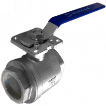 Кран шаровый муфтовый под привод нержавеющий (2PC), AISI304 DN65 (2_1/2&quot;), (CF8), PN25, NK-BMp65/4