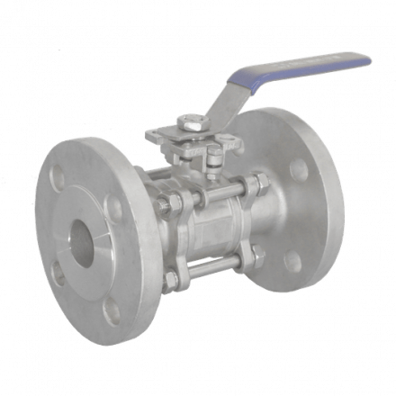Кран шаровый муфтовый под привод нержавеющий (2PC), AISI304 DN65 (2_1/2&quot;), (CF8), PN25, NK-BMp65/4