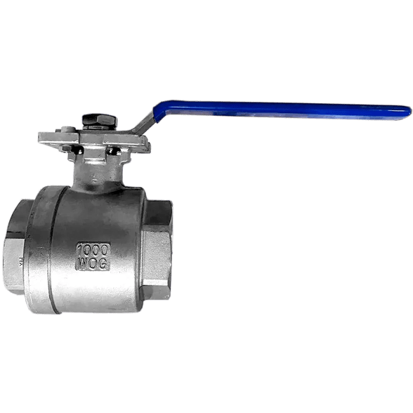 Кран шаровый муфтовый под привод нержавеющий (2PC), AISI304 DN65 (2_1/2"), (CF8), PN25, NK-BMp65/4