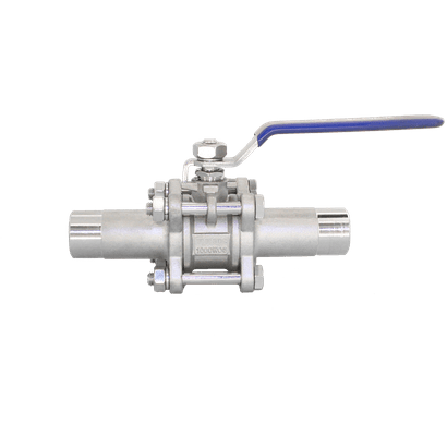 Кран шаровый приварной трехсоставной нержавеющий (3PC), AISI304 DN15 (1/2"), (CF8), PN63, NK-BE15/4