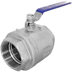 Кран шаровый муфтовый двусоставной нержавеющий (2PC), AISI304 DN 100 (4"), (CF8), PN16, NK-BML100/4