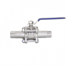 Кран шаровый приварной трехсоставной нержавеющий (3PC), AISI304 DN20 (3/4&quot;), (CF8), PN63, NK-BE20/4