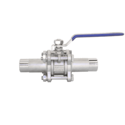 Кран шаровый приварной трехсоставной нержавеющий (3PC), AISI304 DN20 (3/4"), (CF8), PN63, NK-BE20/4