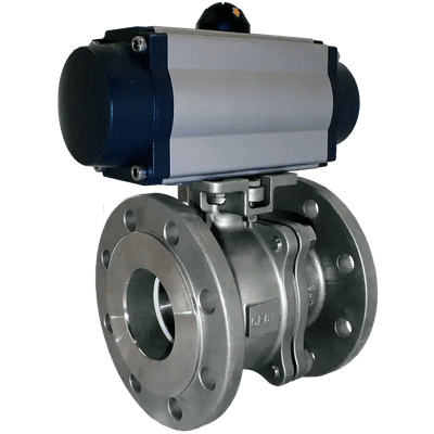 Кран шаровый фланцевый (2PC), AISI304 DN 100 (4"), c односторонним пневмоприводом AT140S, NK-BFtp100/4*AT140S