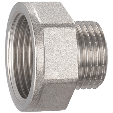 Футорка обратная нержавеющая, AISI304 DN32 x DN20 (1_1/4" x 3/4"), (CF8), PN16, NK-FHBN32x20/4