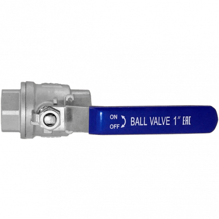 Кран шаровый муфтовый двусоставной нержавеющий (2PC), AISI304 DN25 (1&quot;), (CF8), PN63, NK-BML25/4