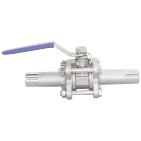 Кран шаровый приварной трехсоставной нержавеющий (3PC), AISI304 DN32 (1_1/4&quot;), (CF8), PN40, NK-BE32/4