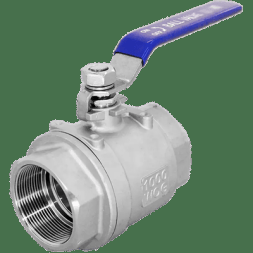 Кран шаровый муфтовый двусоставной нержавеющий (2PC), AISI304 DN40 (1_1/2"), (CF8), PN63, NK-BML40/4