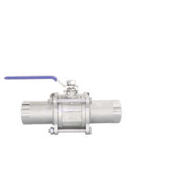 Кран шаровый приварной трехсоставной нержавеющий (3PC), AISI304 DN50 (2"), (CF8), PN40, NK-BE50/4