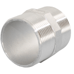 Ниппель резьбовой нержавеющий, AISI304 DN20 (3/4"), (CF8), PN16, NK-NM20/4