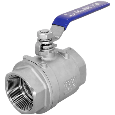 Кран шаровый муфтовый двусоставной нержавеющий (2PC), AISI304 DN65 (2_1/2"), (CF8), PN63, NK-BML65/4