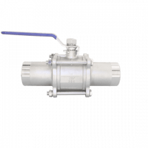 Кран шаровый приварной трехсоставной нержавеющий (3PC), AISI304 DN65 (2_1/2&quot;), (CF8), PN25, NK-BE65/4