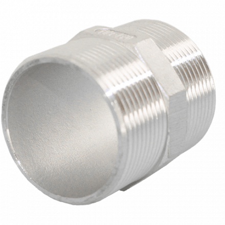 Ниппель резьбовой нержавеющий, AISI304 DN25 (1&quot;), (CF8), PN16, NK-NM25/4