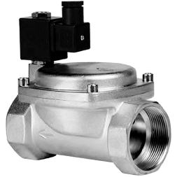 Клапан электромагнитный нержавеющий, обратного действия, нормально закрытый, DN20 (3/4"), PN16,220AC, SLP-20B-220VAC