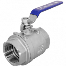 Кран шаровый муфтовый двусоставной нержавеющий (2PC), AISI304 DN80 (3&quot;), (CF8), PN25, NK-BML80/4