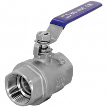 Кран шаровый муфтовый двусоставной нержавеющий (2PC), AISI316 DN 8 (1/4&quot;), (CF8M), PN63, NK-BML8/6