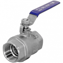 Кран шаровый муфтовый двусоставной нержавеющий (2PC), AISI316 DN15 (1/2&quot;), (CF8M), PN63, NK-BML15/6