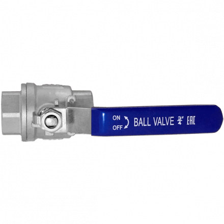 Кран шаровый муфтовый двусоставной нержавеющий (2PC), AISI316 DN20 (3/4&quot;), (CF8M), PN63, NK-BML20/6