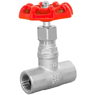 Вентиль запорный муфтовый нержавеющий, AISI304 DN15 (1/2"), (CF8), PN40, NK-ZSm15/4