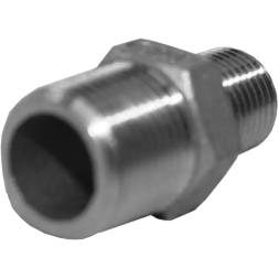 Ниппель резьбовой переходной нержавеющий, AISI304 DN10 х DN8 (3/8" х 1/4"), (CF8), PN16, NK-NМH10х8/4