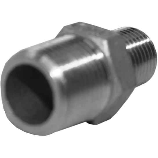 Ниппель резьбовой переходной нержавеющий, AISI304 DN10 х DN8 (3/8" х 1/4"), (CF8), PN16, NK-NМH10х8/4