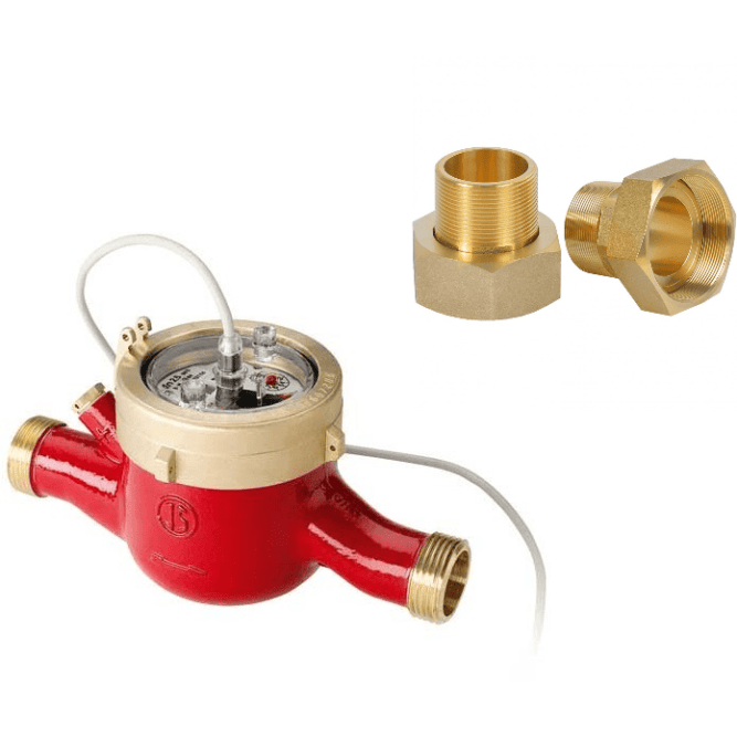 Счетчик воды Zenner Dn32 (гор.вода, 10 л/импульс, в сборе)