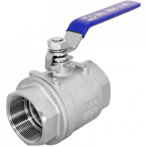 Кран шаровый муфтовый двусоставной нержавеющий (2PC), AISI316 DN40 (1_1/2&quot;), (CF8M), PN63, NK-BML40/6