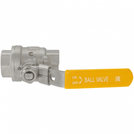 Кран шаровый муфтовый с фиксатором нержавеющий (2PC), AISI304 DN15 (1/2&quot;), (CF8), PN63, NK-BMLf(Y)15/4