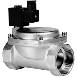 Клапан электромагнитный нержавеющий, обратного действия, нормально закрытый, DN40(1-1/2"),PN16,220AC, SLP-40B-220VAC