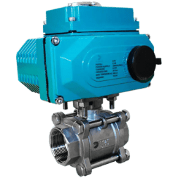 Кран шаровый муфтовый (3PC), AISI304 DN32 (1_1/4"), с электроприводом AC 24V (С-05), NK-BMTp32/4*PEAL50