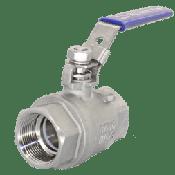 Кран шаровый муфтовый с фиксатором нержавеющий (2PC), AISI304 DN40 (1_1/2"), (CF8), PN63, NK-BMLf40/4