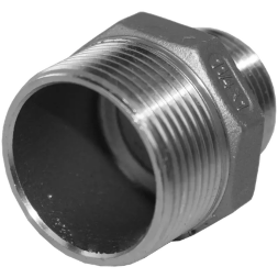 Ниппель резьбовой переходной нержавеющий, AISI304 DN32 х DN25 ( 1_1/4" х 1), (CF8), PN16, NK-NМH32х25/4