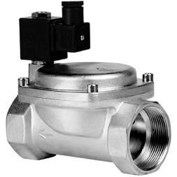 Клапан электромагнитный нержавеющий, обратного действия, нормально открытый, DN50 (2"), PN16,220AC, SLP-50BK-220VAC