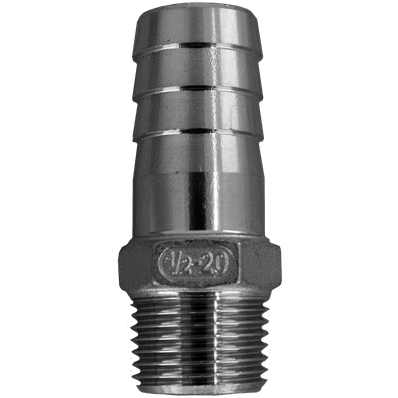 Штуцер елочка нержавеющий, AISI304 DN15 x 20mm (1/2&quot; x 20mm), (CF8), PN16, NK-FHN15x20/4