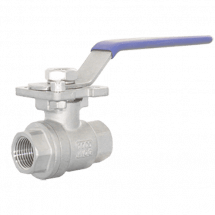 Кран шаровый муфтовый под привод нержавеющий (2PC), AISI304 DN15 (1/2&quot;), (CF8), PN64, NK-BMp15/4